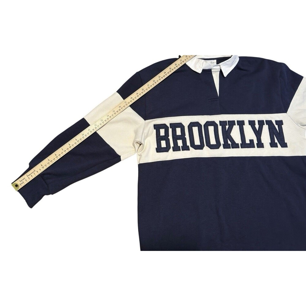 Hippie Rose Brooklyn Polo Shirt Womens M Blue Long Sleeve Cotton Blend NWT - Picture 14 of 14